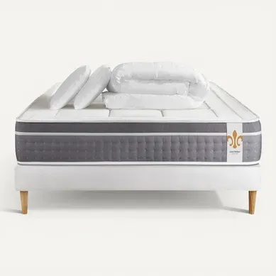 Ensemble Trente 180 X 200 Cm Sommier Kit Blanc - Ressorts Ensachés Et Mémoire De Forme Ensemble Trente 180 X 200 Cm Sommier Kit Blanc - Ressorts Ensachés Et Mémoire De Forme