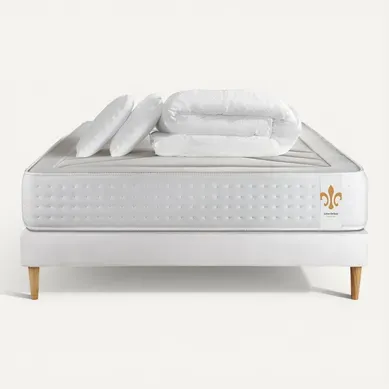Ensemble Vingt-quatre 160 X 200 Cm Sommier Kit Blanc - Ressorts Ensachés Et Mémoire De Forme Ensemble Vingt-quatre 160 X 200 Cm Sommier Kit Blanc - Ressorts Ensachés Et Mémoire De Forme