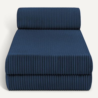 Méridienne Modulable Et Convertible - Velours Côtelé XL - Bleu Méridienne Modulable Et Convertible - Velours Côtelé XL - Bleu