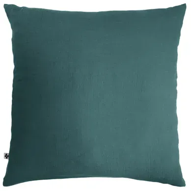 Taie D'oreiller Double Gaze Coton Gaia 60 X 60 Cm Canard Taie D'oreiller Double Gaze Coton Gaia 60 X 60 Cm Canard