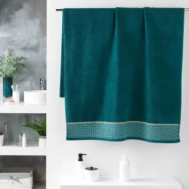 Serviette De Toilette 90 X 150 Cm Art-chic Beline Bleu Serviette De Toilette 90 X 150 Cm Art-chic Beline Bleu