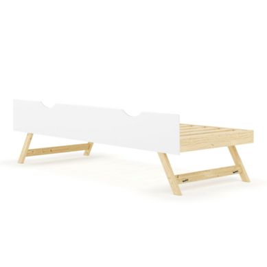 Sommier Gigogne Avec Façade 90x200 Cm Alec Blanc Sommier Gigogne Avec Façade 90x200 Cm Alec Blanc