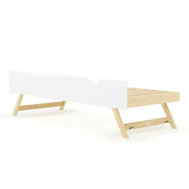 Sommier Gigogne Avec Façade 80x190 Cm Alec Blanc Sommier Gigogne Avec Façade 80x190 Cm Alec Blanc
