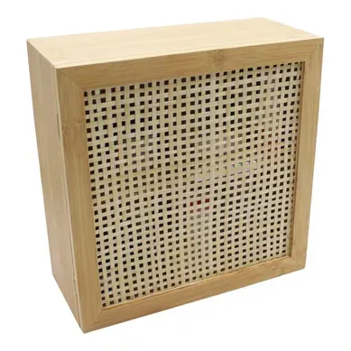 Armoire à Pharmacie Murale En Bambou Naturel 30 X 13 X 30,5 Cm