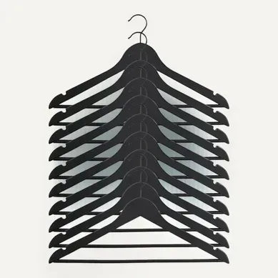 Lot De 100 Cintres En Bois Noir 45 X 2 X 23 Cm Lot De 100 Cintres En Bois Noir 45 X 2 X 23 Cm