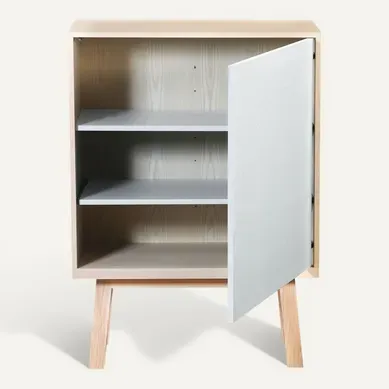 Armoire 1 Porte De 90 Cm De Large, En Frêne