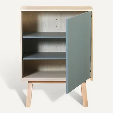 Armoire 1 Porte De 90 Cm De Large, En Frêne