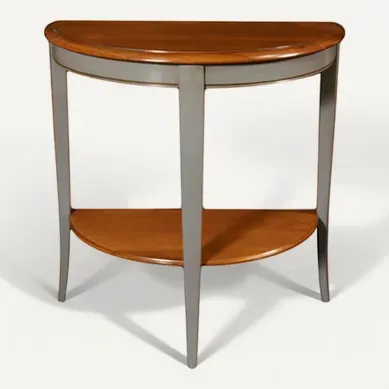 Console Demi-lune Merisier Massif