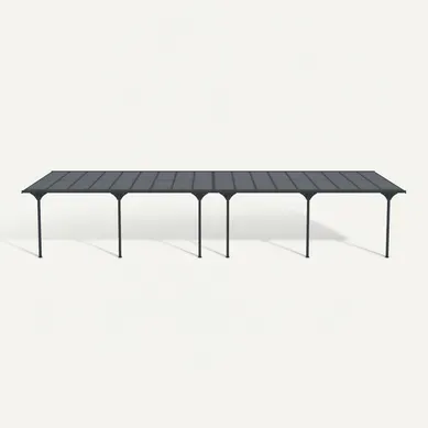 Pergola/carport Adossé 33m² Kleo 1100l300 Aluminium Gris Pergola/carport Adossé 33m² Kleo 1100l300 Aluminium Gris
