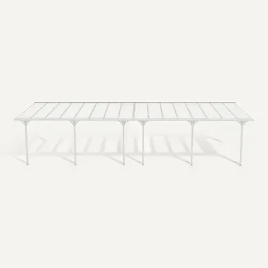 Pergola/carport Adossé 30m² Kleo 1000l300 Aluminium Blanc Pergola/carport Adossé 30m² Kleo 1000l300 Aluminium Blanc