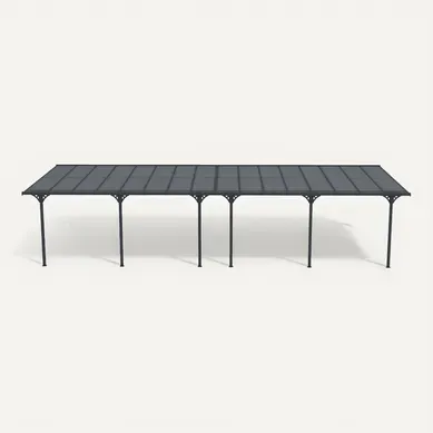 Pergola/carport Adossé 30m² Kleo 1000l300 Aluminium Gris Pergola/carport Adossé 30m² Kleo 1000l300 Aluminium Gris