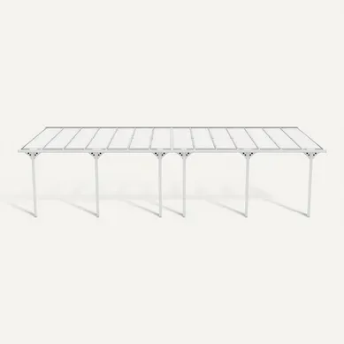 Pergola/carport Adossé 27m² Kleo 900l300 Aluminium Blanc Pergola/carport Adossé 27m² Kleo 900l300 Aluminium Blanc