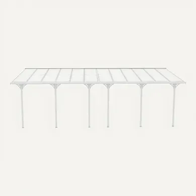 Pergola/carport Adossé 24m² Kleo 800l300 Aluminium Blanc Pergola/carport Adossé 24m² Kleo 800l300 Aluminium Blanc