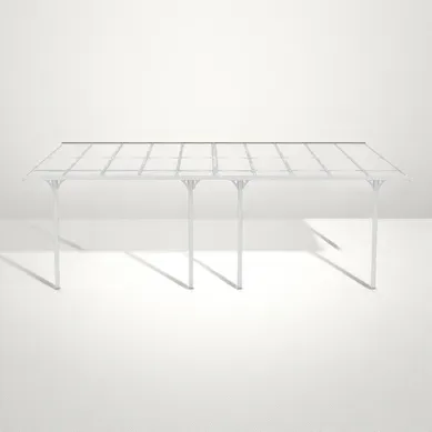 Pergola/carport Adossé 18m² Kleo 600l300 Aluminium Blanc Pergola/carport Adossé 18m² Kleo 600l300 Aluminium Blanc