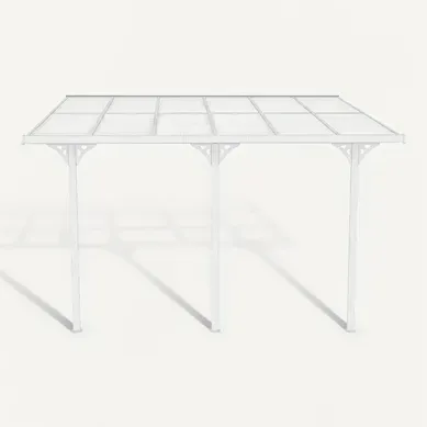 Pergola/carport Adossé Kleo 400l300 Aluminium Blanc Pergola/carport Adossé Kleo 400l300 Aluminium Blanc