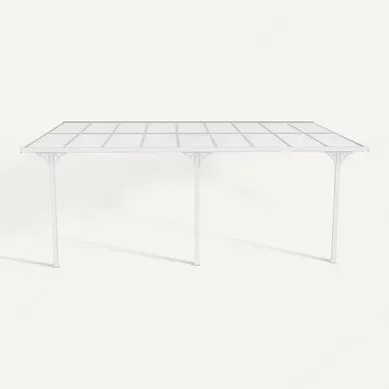 Pergola/ Carport Adossé Kleo 550l300 Aluminium Blanc Pergola/ Carport Adossé Kleo 550l300 Aluminium Blanc