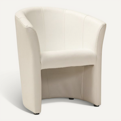 Fauteuil Cabriolet Confort écocuir Crème Tisso Fauteuil Cabriolet Confort écocuir Crème Tisso