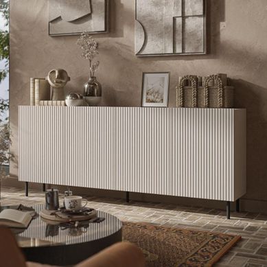 Buffet Bas 4 Portes 180 Cm Couleur Cachemire Rotterdam Buffet Bas 4 Portes 180 Cm Couleur Cachemire Rotterdam