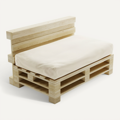 Coussin Palette Déhoussable Imperméable Assise 120 X 80 Cm Beige