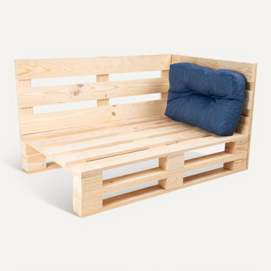 Coussin Palette Angle En Polyester 60x40 Cm Bleu