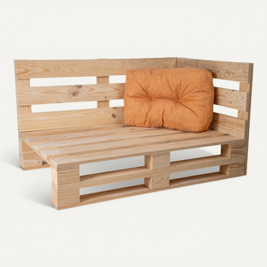 Coussin Palette Angle En Polyester 60x40 Cm Orange
