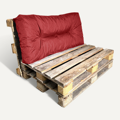 Coussin Palette En Polyester 120x60 Cm Rouge