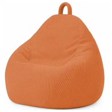 Pouf Poire Déhoussable Velours Côtelé - 120x100 Cm Terracotta Pouf Poire Déhoussable Velours Côtelé - 120x100 Cm Terracotta