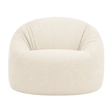 Pouf Déhoussable Velours Côtelé 100 Cm Blanc Pouf Déhoussable Velours Côtelé 100 Cm Blanc