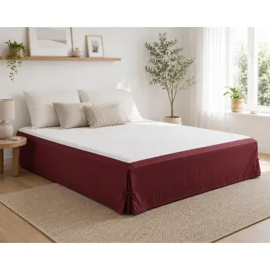Cache-sommier 160 X 200 Cm Double Gaze De Coton Gaïa Bordeaux – Qualité Haut De Gamme Cache-sommier 160 X 200 Cm Double Gaze De Coton Gaïa Bordeaux – Qualité Haut De Gamme