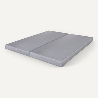 Sommier Déco Sr9 - Gris Clair 2x90x190 - Lattes Bois - H.13 Cm - Made In France