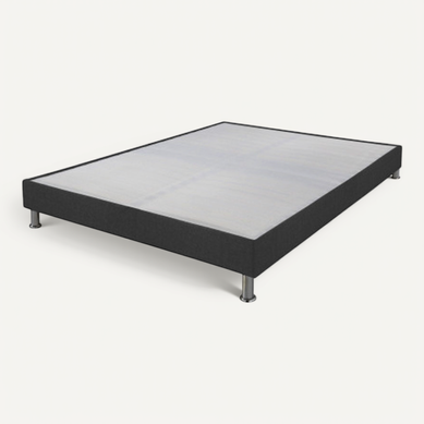 Sommier Tapissier + Pieds Omega Gris 3 120x190 Lattes Bois - H.15 Cm - Made In France
