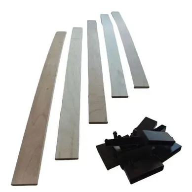 Lot De 1 Latte + Embouts Pour Sommier Et Lit - 70 Cm - 700x53x8 Mm - Bois Hêtre Durable - 7 Plis Lot De 1 Latte + Embouts Pour Sommier Et Lit - 70 Cm - 700x53x8 Mm - Bois Hêtre Durable - 7 Plis
