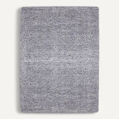 Shaggy - Tapis Uni À Poils Longs - Gris Clair 240 X 340 Cm