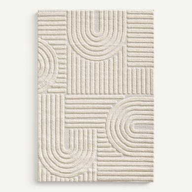 Tapis à Relief Lena Crème 120x170cm