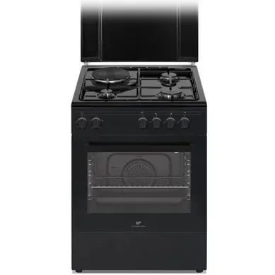 Cuisinière Mixte Pose Libre 3 Gaz + 1 électrique, 56 L, Noir Cuisinière Mixte Pose Libre 3 Gaz + 1 électrique, 56 L, Noir