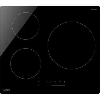 Table De Cuisson à Induction Oceanic 3 Zones 6,5 Kw, Booster, Minuteur Table De Cuisson à Induction Oceanic 3 Zones 6,5 Kw, Booster, Minuteur