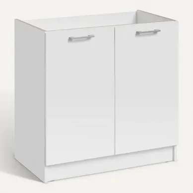 Meuble Sous-évier Eco Blanc 2 Portes L 80 Cm