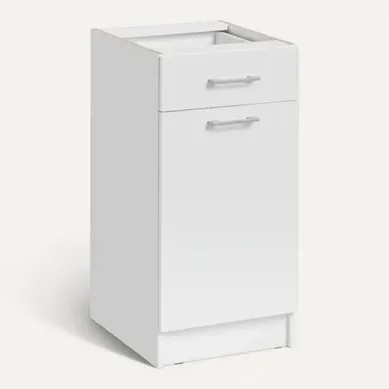 Meuble Bas De Cuisine Eco Blanc 1 Porte 1 Tiroir L 40 Cm