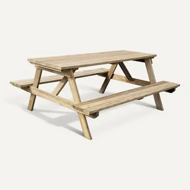 Table Adulte Pique-nique "gardenia" - 180 X 150 X 75 Cm - 6/8 Personnes