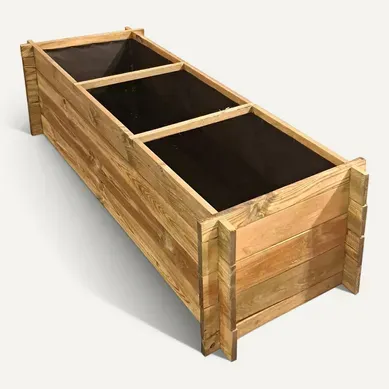 Carré Potager En Bois "dhalia" - 140 X 60 X 41 Cm Carré Potager En Bois "dhalia" - 140 X 60 X 41 Cm