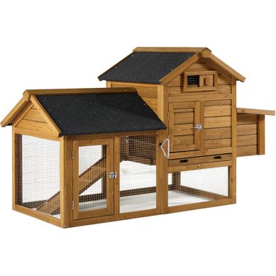Poulailler "poulette" Avec Pondoir En Bois - Marron Poulailler "poulette" Avec Pondoir En Bois - Marron