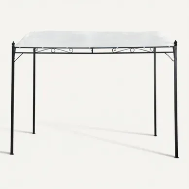 Pergola Inclinée En Métal - 3 X 2,5 M - Beige