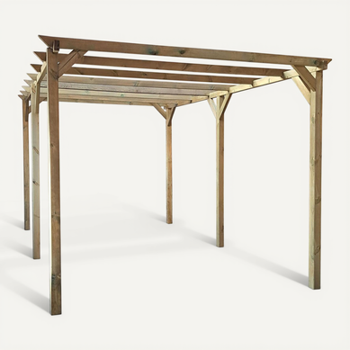 Carport Voiture En Bois "solar Ii" 3 X 5 X 2.4 Carport Voiture En Bois "solar Ii" 3 X 5 X 2.4