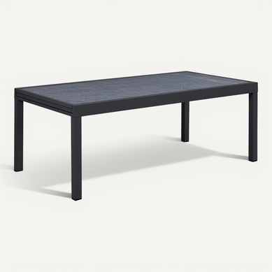 Table Jardin En Aluminium Extensible "lagos" - 200/320 X 105 X 76 Cm - Noir Table Jardin En Aluminium Extensible "lagos" - 200/320 X 105 X 76 Cm - Noir