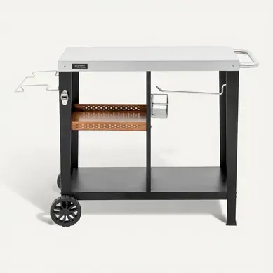 Desserte De Barbecue En Métal "gelia" - 117 X 59 X 80 Cm - Noir Desserte De Barbecue En Métal "gelia" - 117 X 59 X 80 Cm - Noir