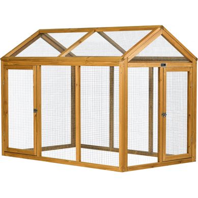 Enclos Extension En Bois Pour Poulailler "coco" - 6 Poules - Marron Enclos Extension En Bois Pour Poulailler "coco" - 6 Poules - Marron