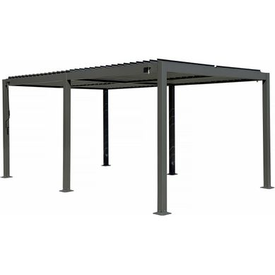 Pergola Bioclimatique Autoportante En Aluminium "kensington" - 3 X 5 M - Gris Pergola Bioclimatique Autoportante En Aluminium "kensington" - 3 X 5 M - Gris