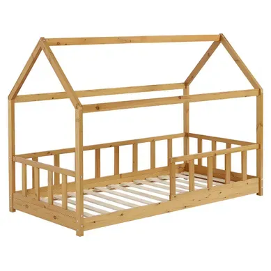 Lit Cabane En Bois Pour Enfant "mila" - 90 X 190 Cm - Marron Lit Cabane En Bois Pour Enfant "mila" - 90 X 190 Cm - Marron