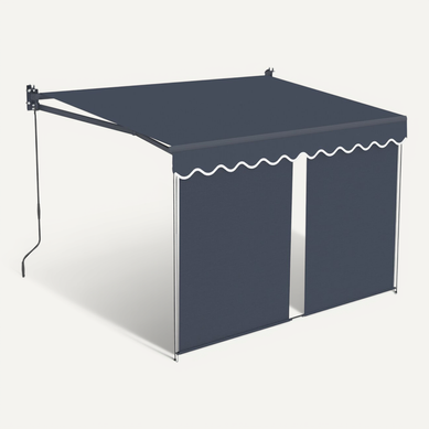 Store Banne Avec Lambrequin En Aluminium 2 X 3 M "shadow" - Gris Anthracite Store Banne Avec Lambrequin En Aluminium 2 X 3 M "shadow" - Gris Anthracite