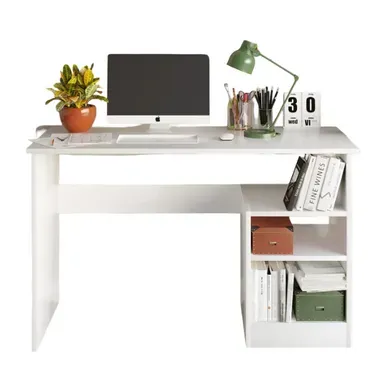 Bureau En Bois "bahar" - 120 X 50 X 74 Cm - Blanc Bureau En Bois "bahar" - 120 X 50 X 74 Cm - Blanc